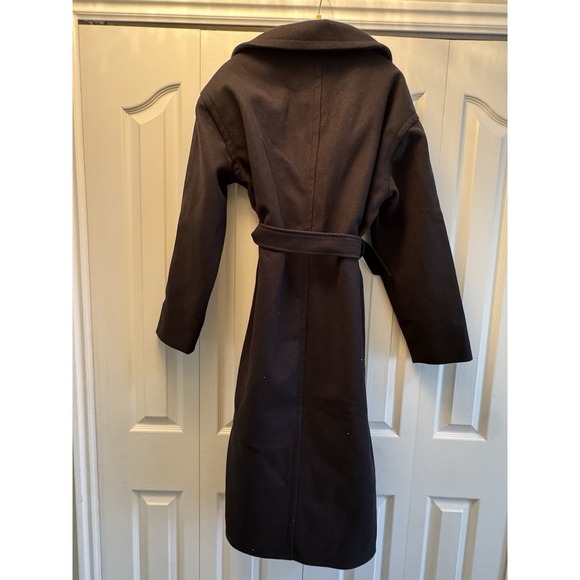 New Disturbia Meltdown Oversized Trench Coat w Pin Brooch Black Sz 10 (US) - Picture 12 of 12